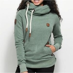 Naketano Green Hoodie with Brown Accents